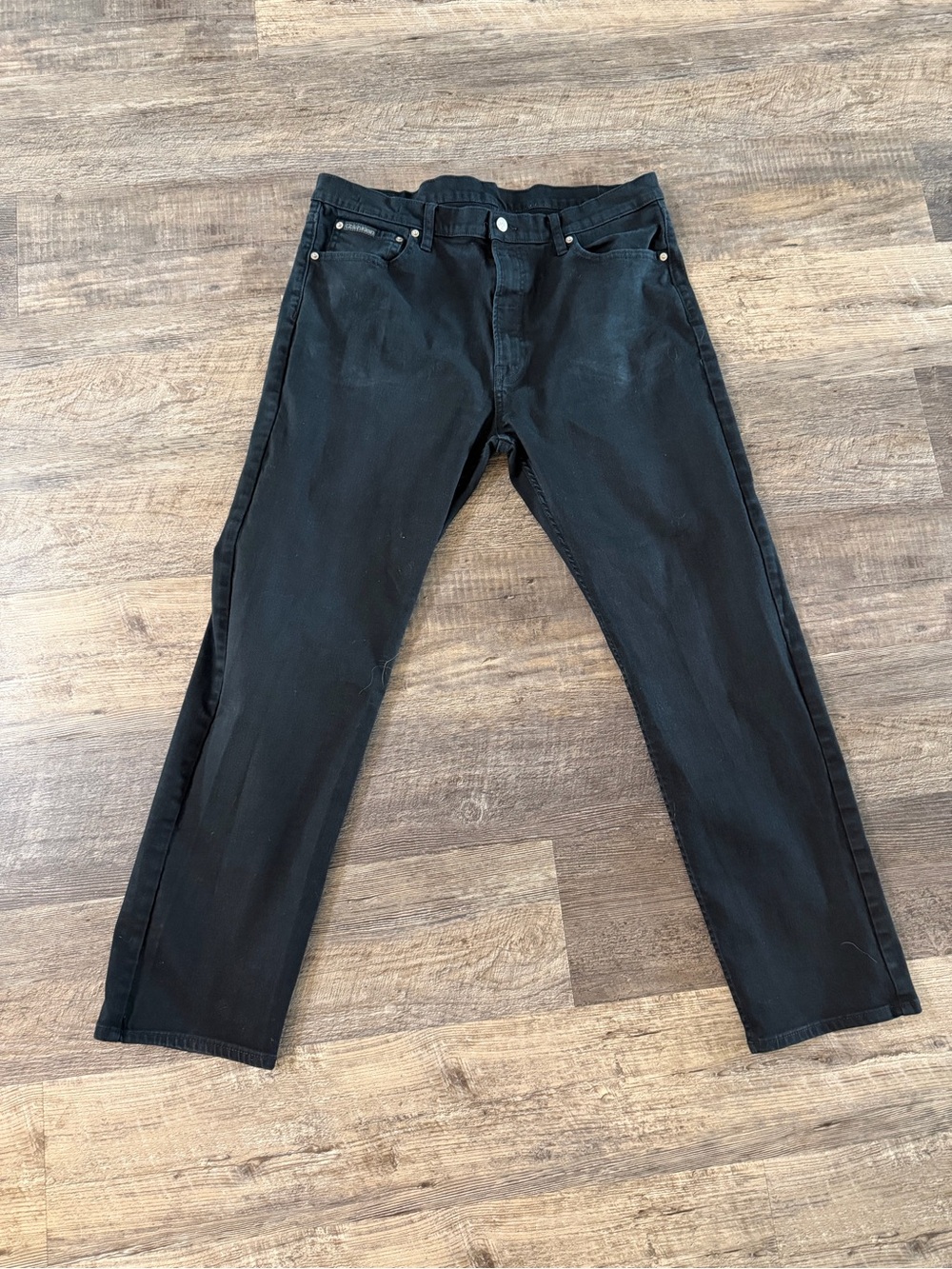 Calvin Klein Men's Black Standard Straight Jeans